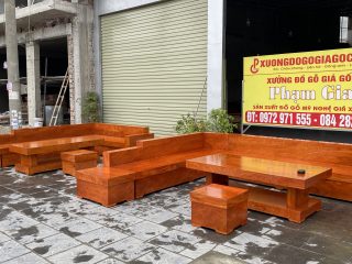 sofa gỗ đóng hộp hiện đại
