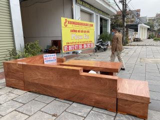 mẫu sofa góc gỗ hương đá siêu vân