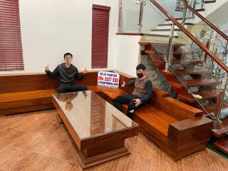 sofa nguyên khối dạng góc hiện đại