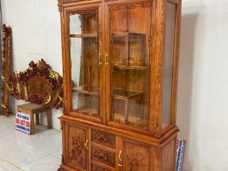 Tủ rượu bày đồ gỗ hương đá
