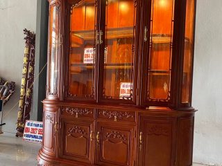 tủ rượu gỗ hương đá sang trọng