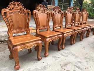 ghế ăn hoàng gia gỗ gõ đỏ
