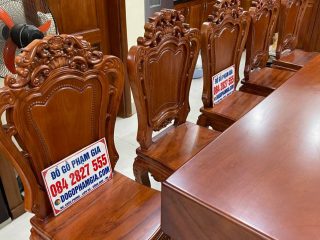 bàn ghế ăn nguyên khối phong cách hoàng gia