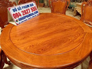 bàn tròn gỗ hương đá cao cấp