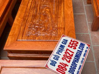 bàn trà gỗ hương đá tuyển vân