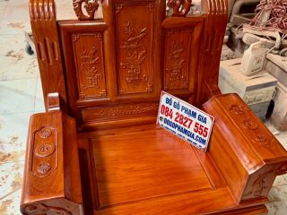 ghế đơn âu á tay hộp gỗ gõ đỏ