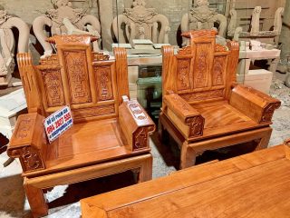 ghế đơn bề thế gỗ hương đá cao cấp