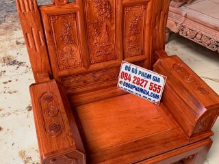 ghế đơn âu á gỗ hương đá lựa vân