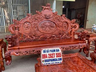 đoản dài rồng đỉnh gỗ hương đỏ