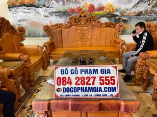 bàn ghế tân cổ điển gỗ gõ đỏ