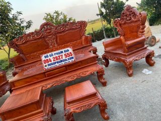 mẫu bàn ghế hoàng gia gỗ hương đá lựa vân