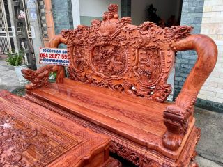 Ghế minh quốc nghê 5 đầu gỗ hương đá
