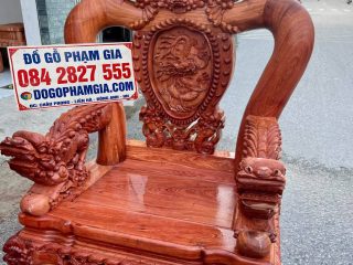 ghế đơn minh quốc gỗ hương đá cao cấp