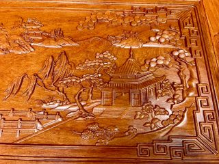 mặt bàn gỗ hương đá đục tay