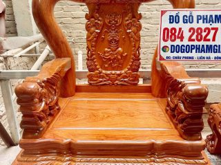 ghế đơn minh quốc voi gỗ hương đá