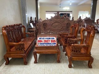 bàn ghế minh quốc voi gỗ hương đá