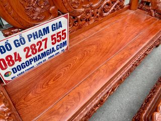 mặt đoản gỗ hương đá dài rộng bóng mịn