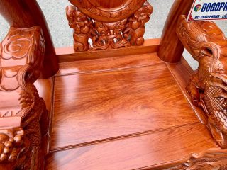 mặt ghế gỗ hương đá nổi vân