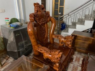 ghế đơn nghê đỉnh tay nghê đặc