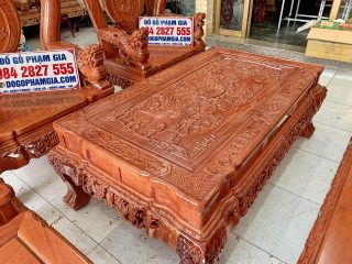 bàn trà minh quốc gỗ hương đá