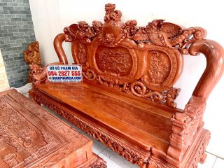 ghế dài minh quốc nghê phượng hóa gỗ hương đá