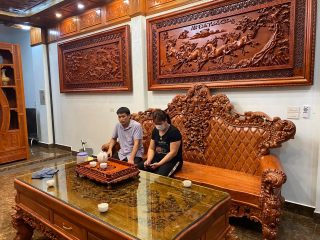 bộ bàn ghế hoàng gia tân cổ điển 6 món