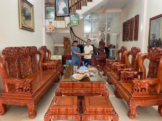 bộ bàn ghế minh quốc voi chiến 10 món