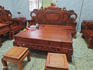 mẫu bàn ghế rồng bảo đỉnh vách trơn