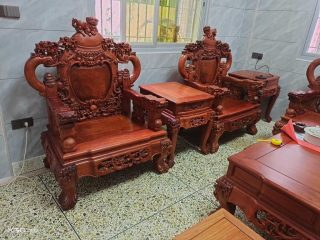 bàn ghế rồng khuỳnh nghê bảo đỉnh