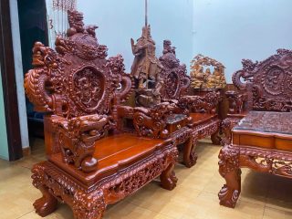 ghế đơn rồng khuỳnh nghê đỉnh