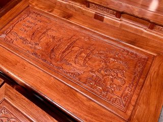 bàn tần thủy hoàng gỗ hương đá