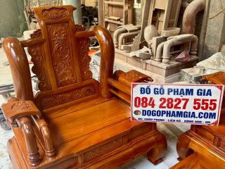 mầu ghế tần bề thế gỗ gõ đỏ