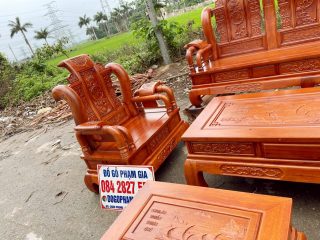 ghế đơn tần thủy hoàng gỗ hương đá