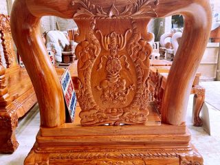 ghế đơn gỗ hương đá đục 2 mặt