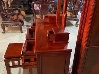 bàn phấn gỗ gõ đỏ cao cấp