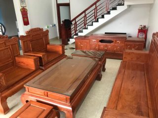 bộ bàn ghế gỗ hương đá hiện đại