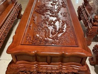 Thiết kế bàn trà gỗ hương đá cao cấp