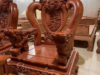 ghế đơn minh quốc gỗ hương đá