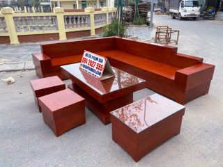 bàn ghế sofa đóng hộp gỗ hương đá