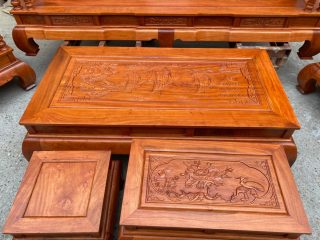 bàn khung tranh đục tay thủ công