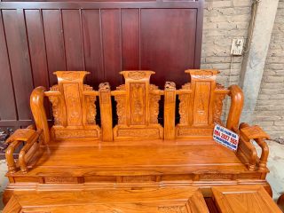 ghế dài mẫu tần thủy hoàng gỗ gõ đỏ