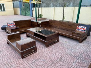 bộ sofa zito gỗ óc chó 5 món