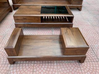 đôn ngồi gỗ óc chó