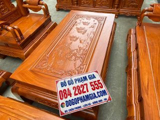 bàn trà gỗ gõ đỏ cao cấp