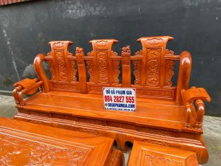 ghế dài Tần thủy hoàng gỗ gõ đỏ