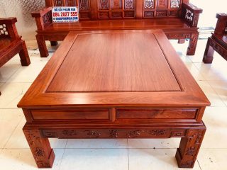 bàn trà như ý gỗ hương Lào