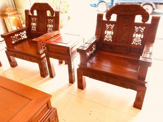 mẫu ghế đơn như ý gỗ hương Lào