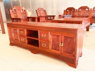 mẫu kệ tivi gỗ hương lào cao cấp