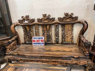 đoản dài minh quốc nghê bảo đỉnh gỗ mun hoa lào