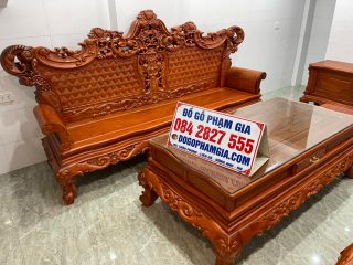 bàn ghế hoàng gia gỗ hương đá